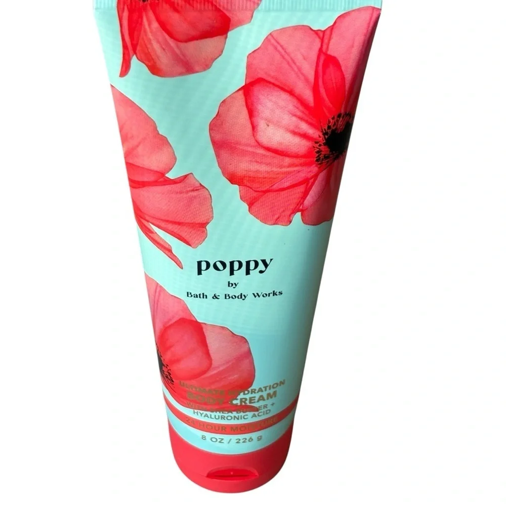 Bath & Body Works Poppy Body Cream 24 Hour Moisture 8 oz